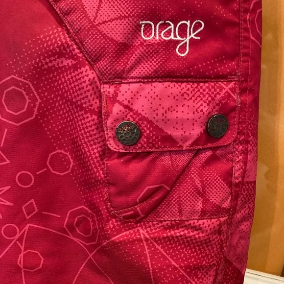 Orage dark pink snow board or ski pants, size 7 kids, GUC - Picture 10 of 15